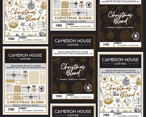 Cameron House coffee labels